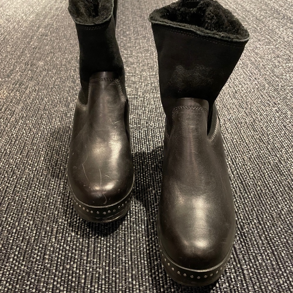 Rag & Bone Nelson Clog Leather & Shearling Bootie… - image 6